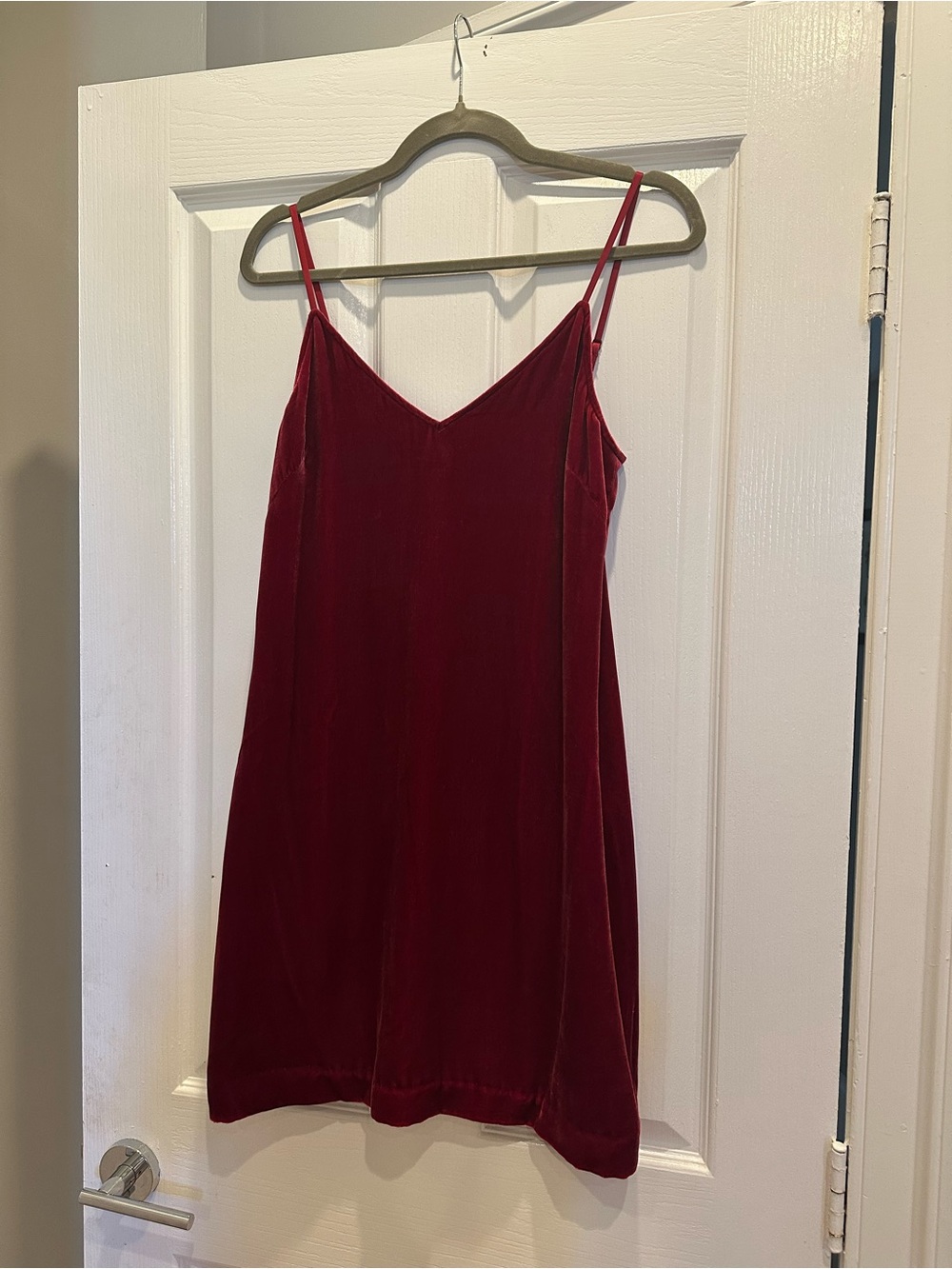 Elizabeth and James Burgundy Velvet Dress